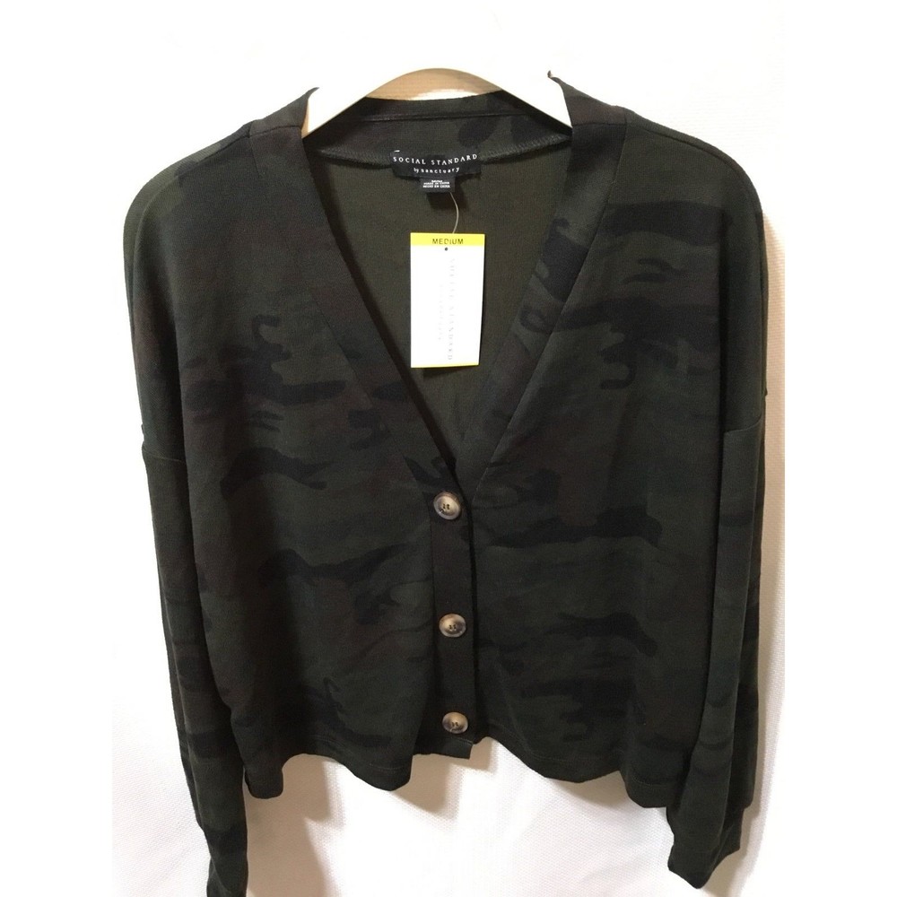 Social Standard Daytripper Cardigan by Sanctuary Size Medium NWT Camo Pattern